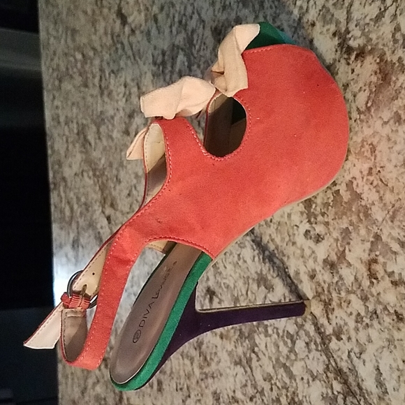 Divas Lounge Multi Colored Stilettos - Picture 1 of 4
